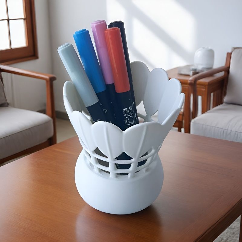 Badminton Cup - Minimalistische badmintonvormige pennenhouder Creatieve holle plastic