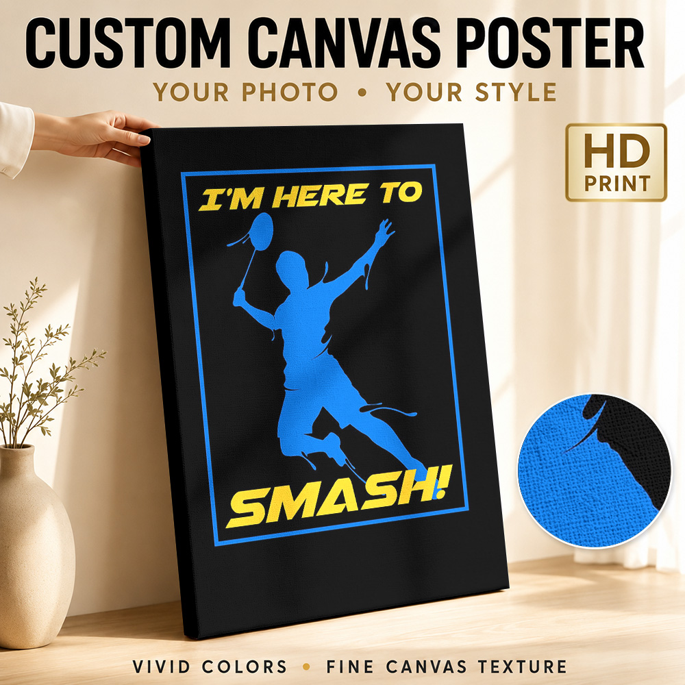 Badminton Photo - Badminton Racket Canvas Print Poster Aangepaste