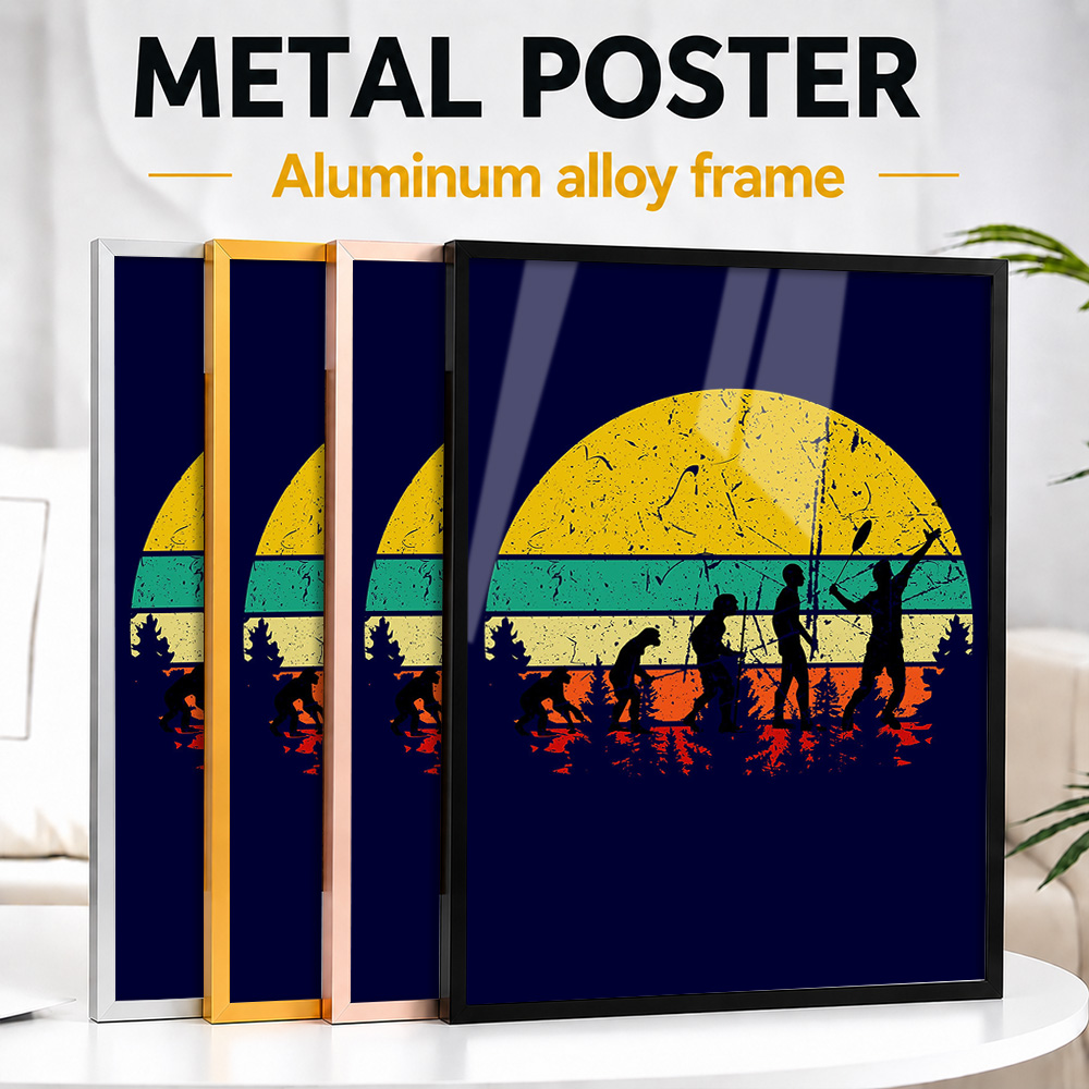 Badminton Photo - Badminton Evolution Retro Ingelijste Aluminium Metalen