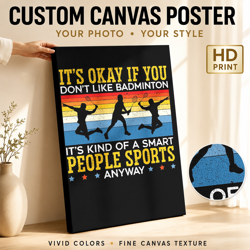 Badminton Photo - Badminton Speler Canvas Poster Gepersonaliseerde Foto