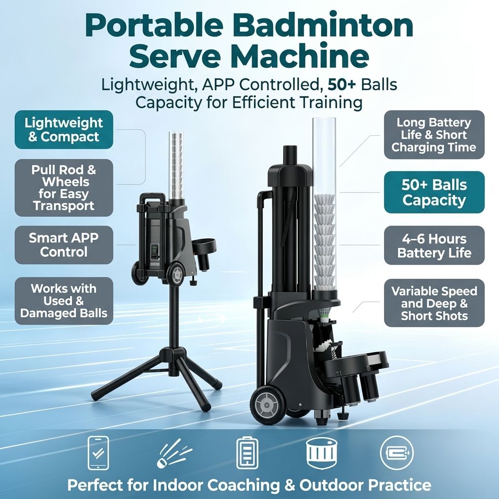 Feeder Machine Badminton - JMZ Badmintonbal-voeder Automatische Shuttlecock-lanceermachine voor beginners