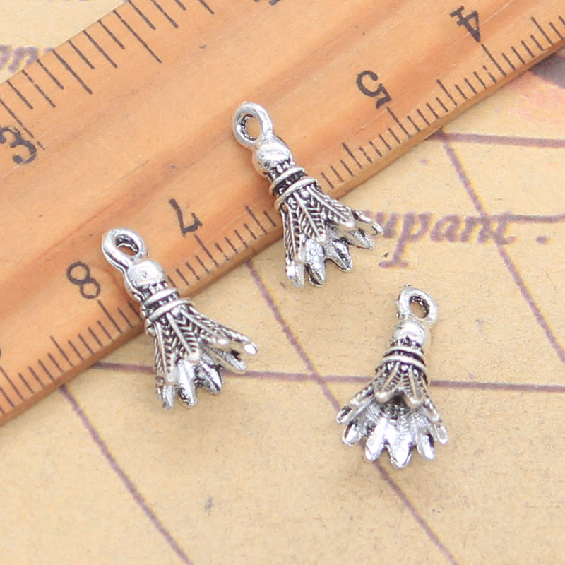 Badminton Photo - 20pcs Charms 3D Badminton Shuttle 16x9x9mm