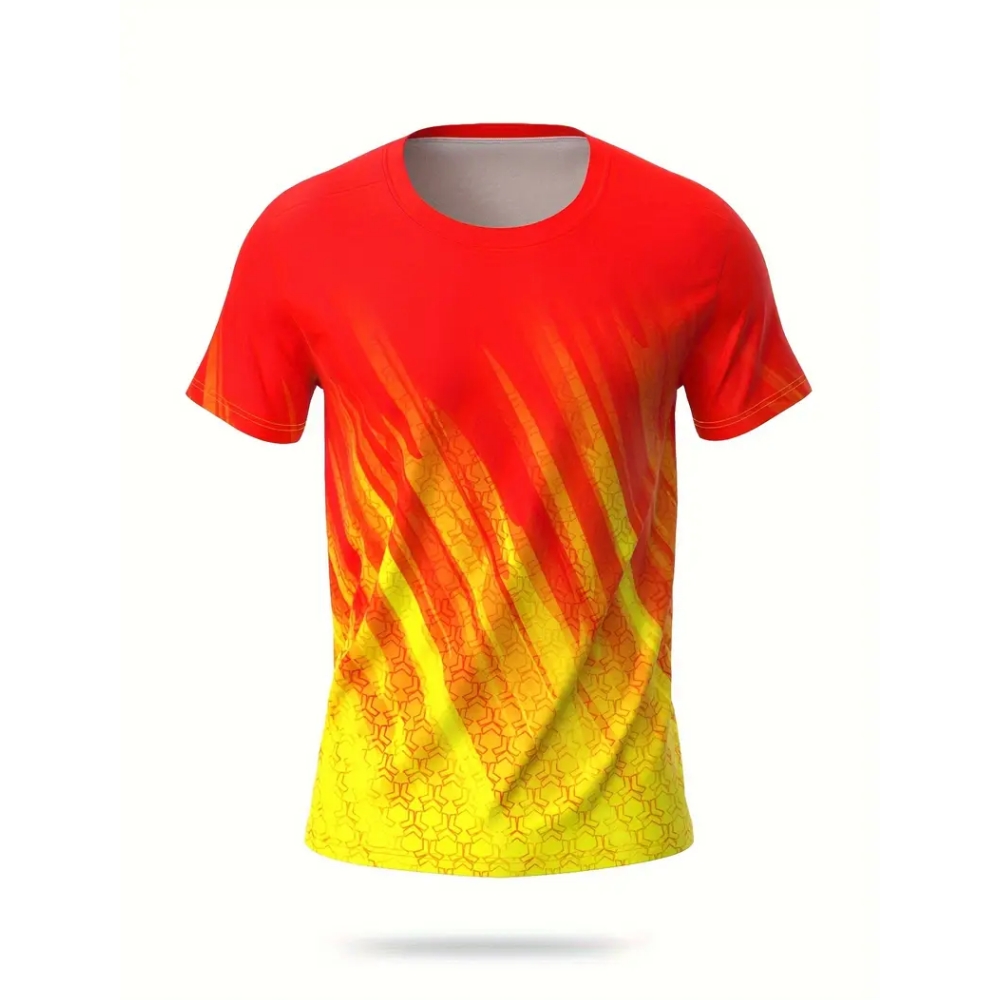 T-shirt met gradiëntstrepen en - Badminton Png recensie en prijs