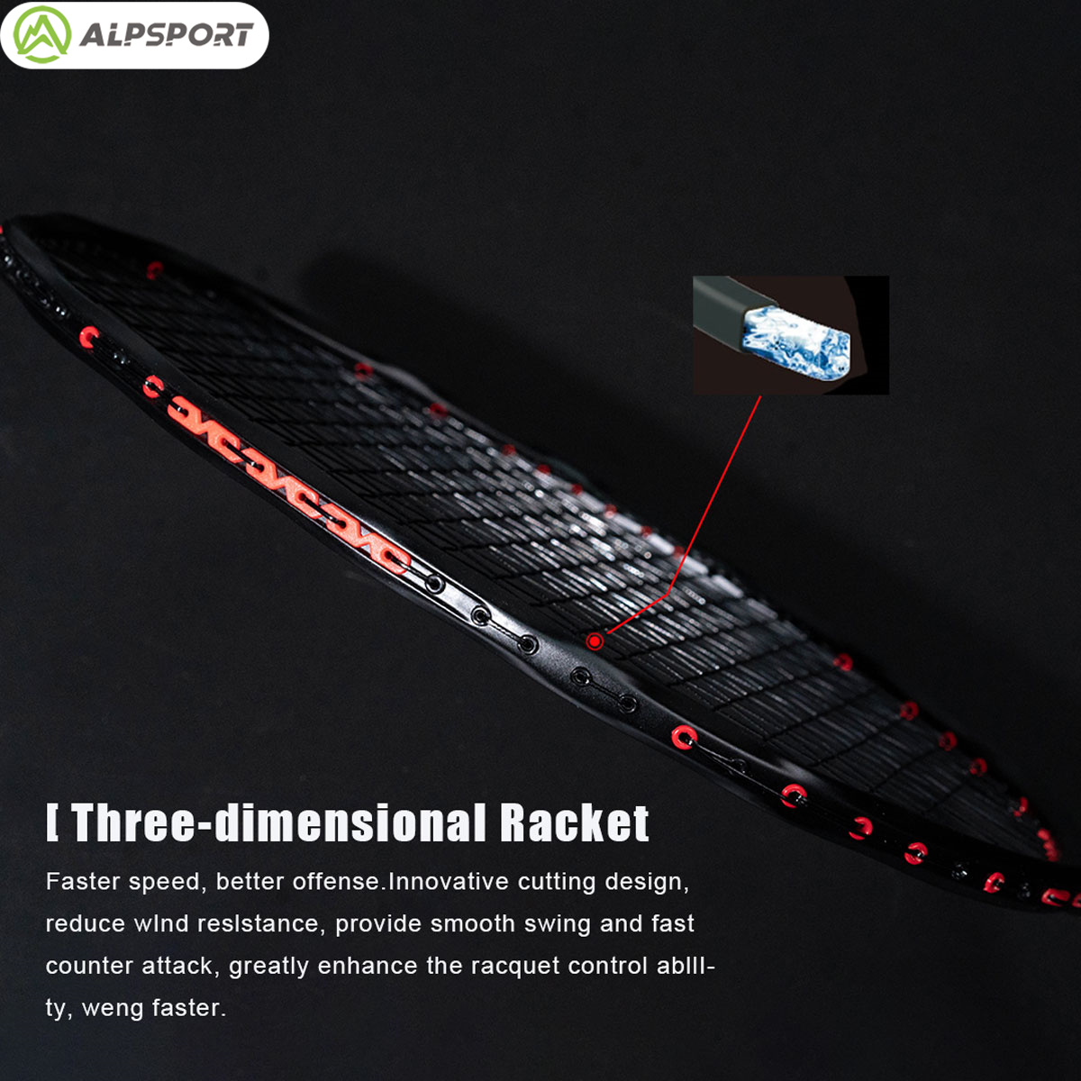 Alpsport MH-V5 5U 75g Golvend  - Badminton Photo recensie en prijs