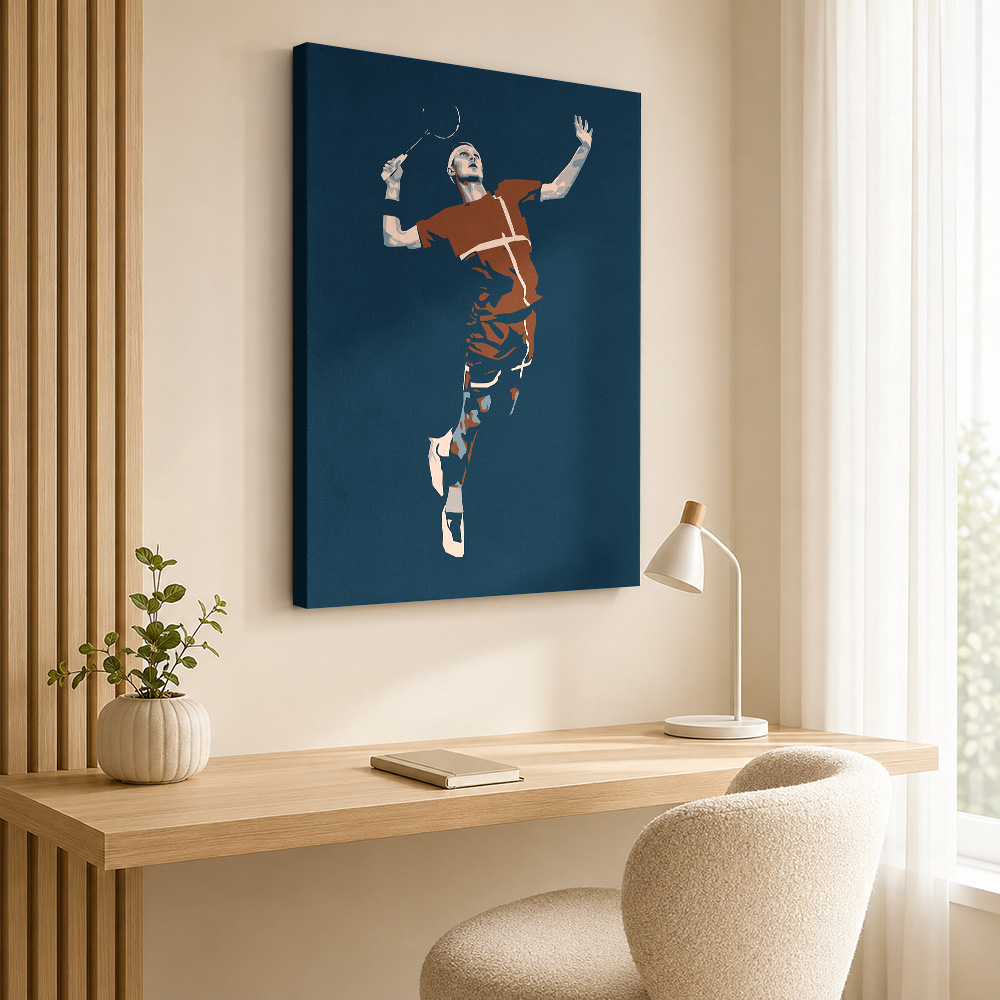 Badminton Speler Silhouet Canv - Badminton Photo recensie en prijs