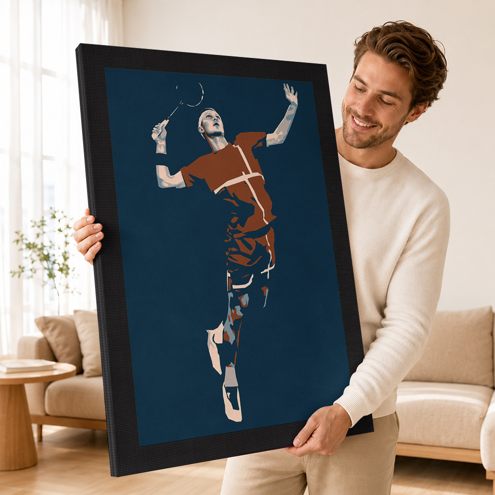 Badminton Speler Silhouet Canv - Badminton Photo recensie en prijs